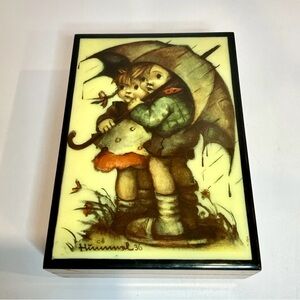 Vintage Reuge Hummel Edelweiss Swiss Movement Music Box Jewelry Box